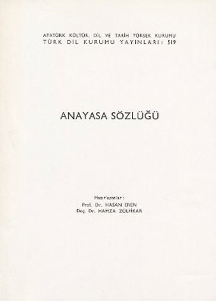 ANAYASA SÖZLÜĞÜ